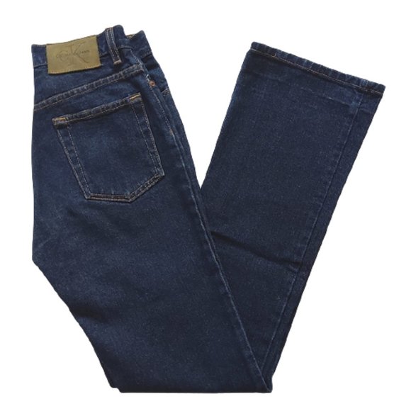 Calvin Klein Classic Bootcut Darkwash Cotton Jeans- Sz. 1/26 - Picture 1 of 10